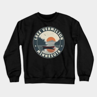 Lake Vermilion Minnesota Sunset Crewneck Sweatshirt